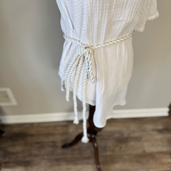 Abercrombie & Fitch One-Shoulder Tunic Coverup Braided Tassel Belt Size: S/M - Picture 3 of 10